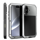 Heavy-duty protective armor metal aluminum shell iPhone 17 16 15 14 13 Mini 12 Pro 11 XS Max XR 16e shockproof protective case