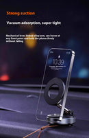 Foldable Electric Vacuum Magnetic Car Mount Strong Suction Stand for iPhone 12/13/14/15/16 Cell Phone Holder for Live Streaming