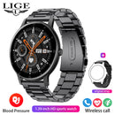 LIGE Relógio Inteligente Esporte Ao Ar Livre Fitness Bluetooth Chamada Assistente de voz À Prova Dwaterproof água liquidação Smartwatch masculino para Android IOS