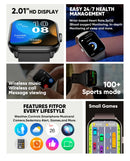 2026 New GPS Track Smart Watch 2.01 Inch Ultra HD AMOLED Screen Movement Run Track Heart Rate Monitor Bluetooth Call Smartwatch