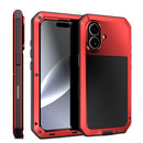 Heavy-duty protective armor metal aluminum shell iPhone 17 16 15 14 13 Mini 12 Pro 11 XS Max XR 16e shockproof protective case
