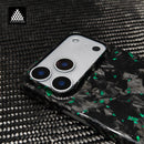 100% Real Forged Glossy Green Carbon Fiber Case for iPhone 17Pro Max Super Light Protective 17 Pro 17 Promax Luxury Phone Cover
