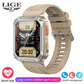 LIGE Relógio Inteligente Esporte Ao Ar Livre Fitness Bluetooth Chamada Assistente de voz À Prova Dwaterproof água liquidação Smartwatch masculino para Android IOS