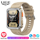 LIGE Relógio Inteligente Esporte Ao Ar Livre Fitness Bluetooth Chamada Assistente de voz À Prova Dwaterproof água liquidação Smartwatch masculino para Android IOS