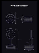 Foldable Electric Vacuum Magnetic Car Mount Strong Suction Stand for iPhone 12/13/14/15/16 Cell Phone Holder for Live Streaming