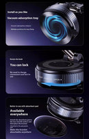 Foldable Electric Vacuum Magnetic Car Mount Strong Suction Stand for iPhone 12/13/14/15/16 Cell Phone Holder for Live Streaming