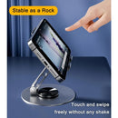 360° Rotating Metal Phone Stand, Foldable Adjustable Cell Holder for Desk, Universal Mount for iPhone iPad Tablet Switch