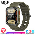 LIGE Relógio Inteligente Esporte Ao Ar Livre Fitness Bluetooth Chamada Assistente de voz À Prova Dwaterproof água liquidação Smartwatch masculino para Android IOS