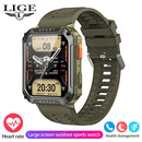 LIGE Relógio Inteligente Esporte Ao Ar Livre Fitness Bluetooth Chamada Assistente de voz À Prova Dwaterproof água liquidação Smartwatch masculino para Android IOS