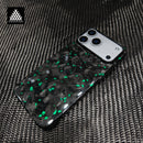 100% Real Forged Glossy Green Carbon Fiber Case for iPhone 17Pro Max Super Light Protective 17 Pro 17 Promax Luxury Phone Cover