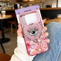 Personalized Love Color Eyes Phone Case For iPhone 17 Pro Max 16 15 14 Plus 13 12 11 17Air Evil Eye Laser IMD Cover Matte Shell