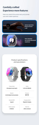 DW100 Pro Updated DW200 Pro 5G LTE Full Netcom Android 13.0 Smartwatch Smart Watch With Rotary Camera Touch ID Infrared function