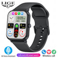 LIGE Relógio Inteligente Esporte Ao Ar Livre Fitness Bluetooth Chamada Assistente de voz À Prova Dwaterproof água liquidação Smartwatch masculino para Android IOS