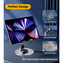 360° Rotating Metal Phone Stand, Foldable Adjustable Cell Holder for Desk, Universal Mount for iPhone iPad Tablet Switch
